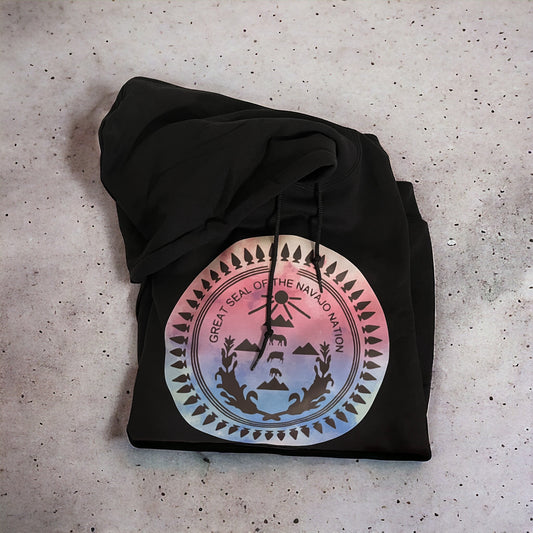 Navajo Tribal Seal "Splash" Long Sleeve Hoodie